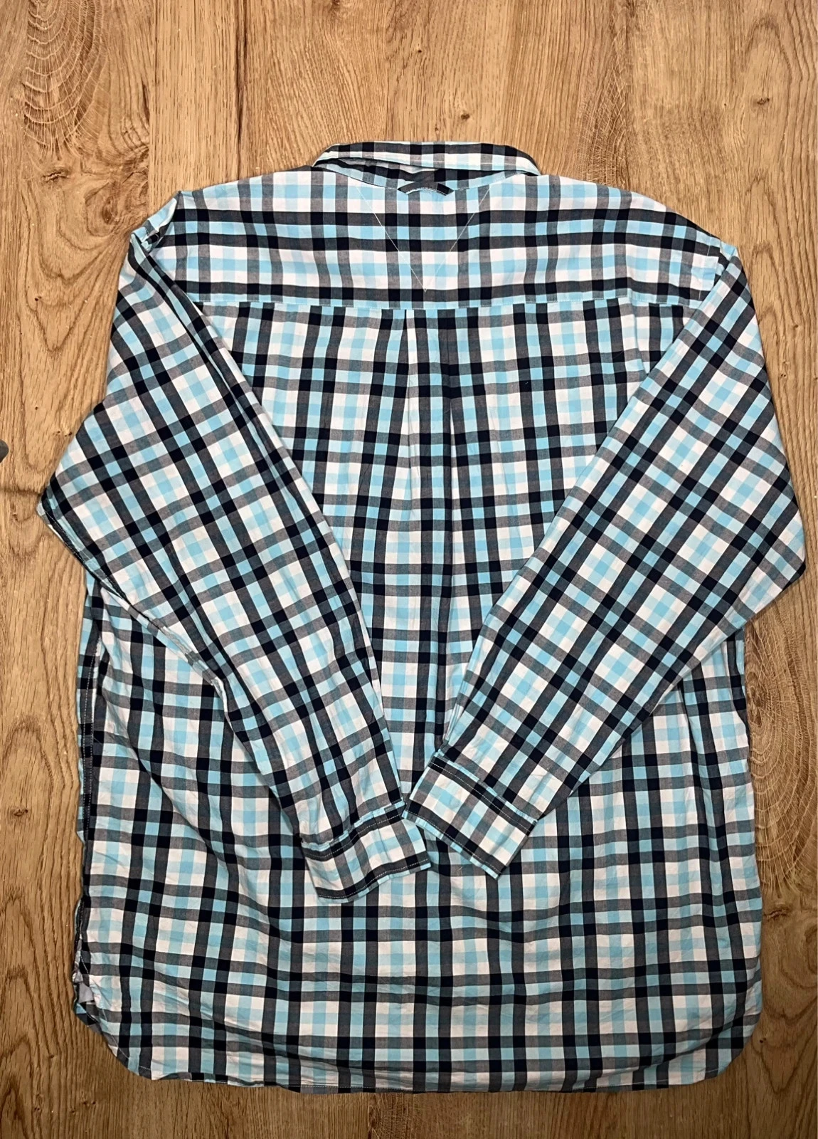 Chemise Tommy Hilfiger XL Preppy 100% Coton Vichy Bleu Ciel – photo 8